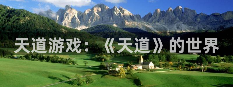 高德娱乐注册网站：天道游戏：《天道》的世界